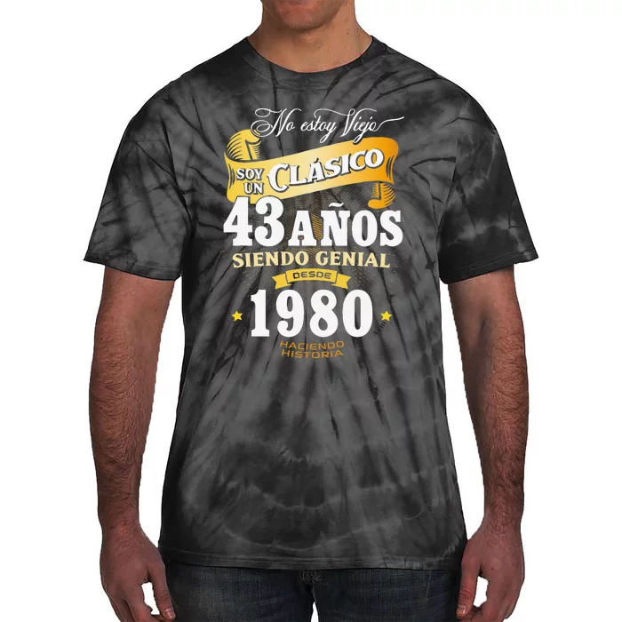 43rd Birthday Gift For In Spanish Regalo Cumpleanos 43 Tie-Dye T-Shirt