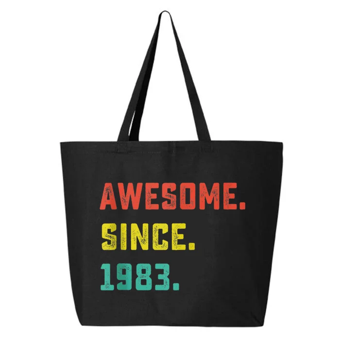 40th Birthday Gift Vintage Awesome Since 1983 40 Years Old 25L Jumbo Tote