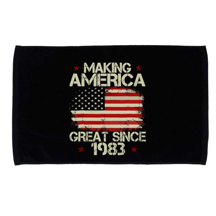 40th Birthday Gift Making America Great Since 1983 Gift Microfiber Hand Towel