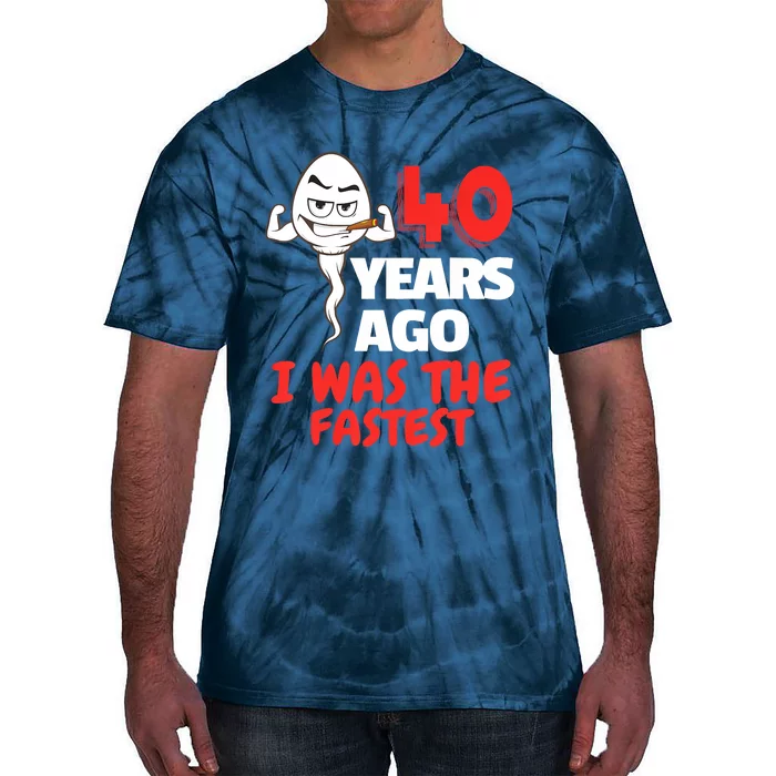 40th Birthday Gag Sperm. 40 Years Of Awesome Funny Sperm Tie-Dye T-Shirt