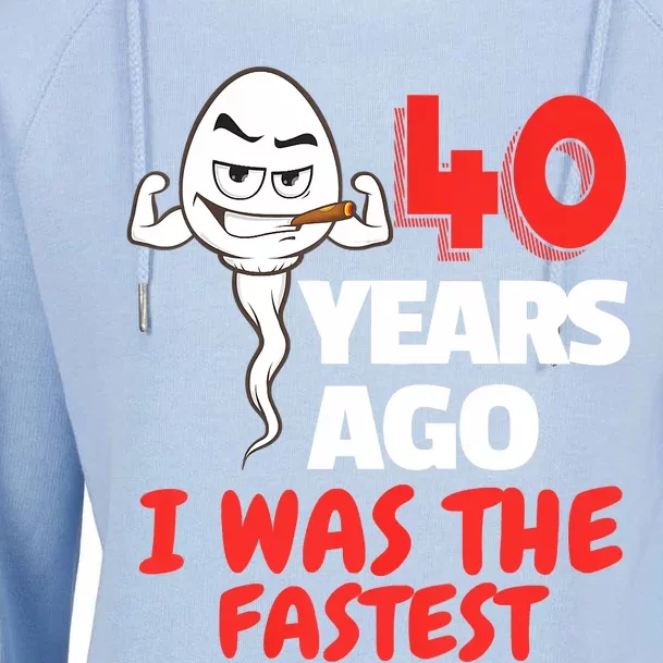 40th Birthday Gag Sperm. 40 Years Of Awesome Funny Sperm Womens Funnel Neck Pullover Hood