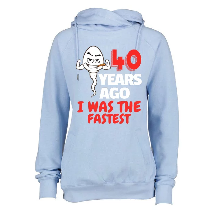 40th Birthday Gag Sperm. 40 Years Of Awesome Funny Sperm Womens Funnel Neck Pullover Hood