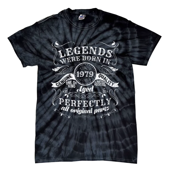 44th Birthday Gift Vintage Legends Born In 1979 44 Years Old Tie-Dye T-Shirt