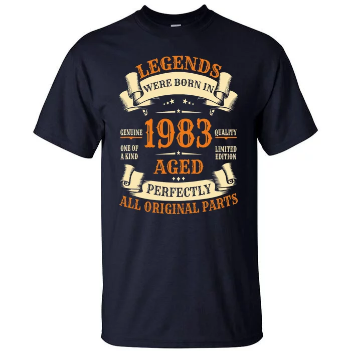 40th Birthday Gift Vintage Legends Born in 1983 40 years old Tank Top Tall T-Shirt