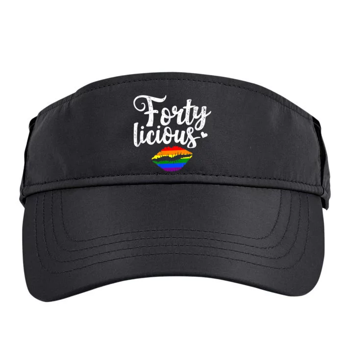 40th Birthday Gift for Gay Lesbian LGBT Fortylicious Adult Drive Performance Visor