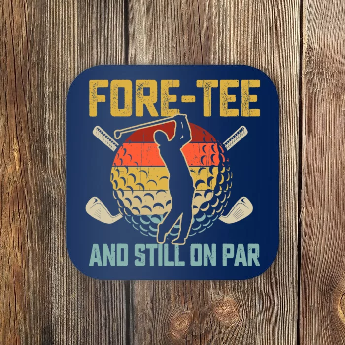 40th Birthday Golfer Turning 40 Year Old Golfing Fathers Day Coaster