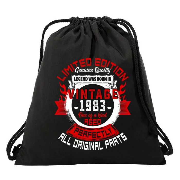 41st Birthday Gift Vintage Legends Born In 1983 41 Years Old Drawstring Bag