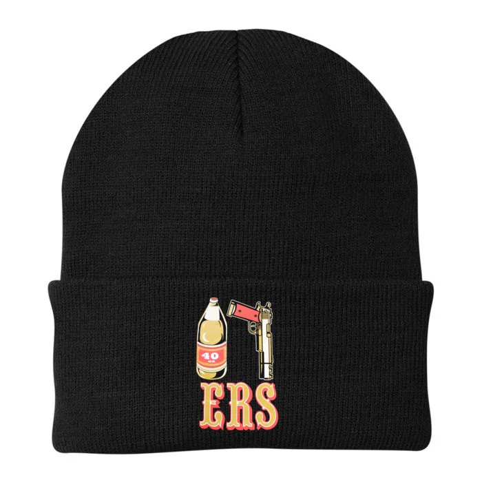 40oz Beer Guns 49ers Knit Cap Winter Beanie