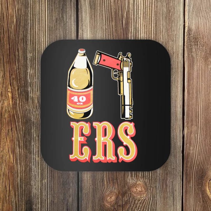 40oz Beer Guns 49ers Coaster