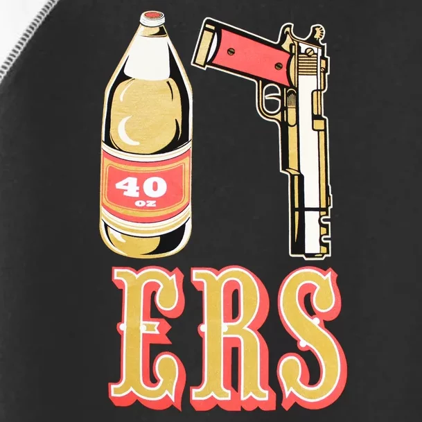 40oz Beer Guns 49ers Toddler Fine Jersey T-Shirt