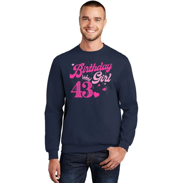 43th Birthday Girl Crown 43 Years Old Bday Sweatshirt