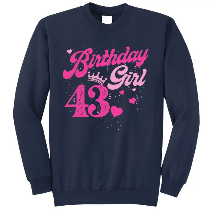 43th Birthday Girl Crown 43 Years Old Bday Sweatshirt