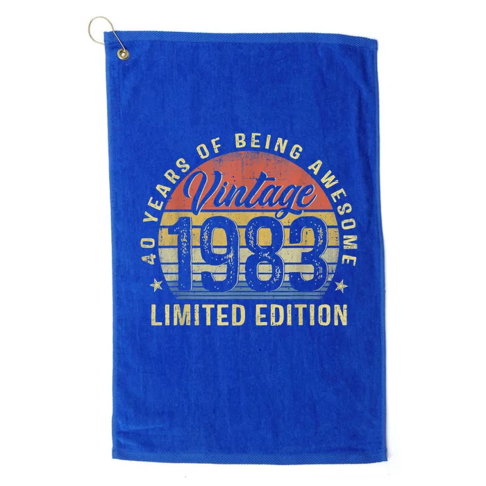 40th Birthday Gifts Vintage 1983 Limited Edition 40 Year Old Platinum Collection Golf Towel