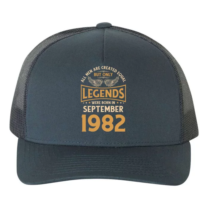 40 Birthday Legends Were Born In September 1982 Meaningful Gift Yupoong Adult 5-Panel Trucker Hat