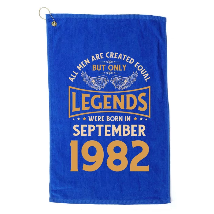 40 Birthday Legends Were Born In September 1982 Meaningful Gift Platinum Collection Golf Towel