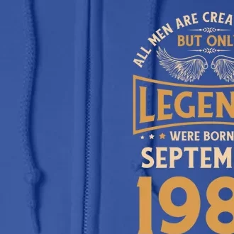 40 Birthday Legends Were Born In September 1983 Gift Full Zip Hoodie