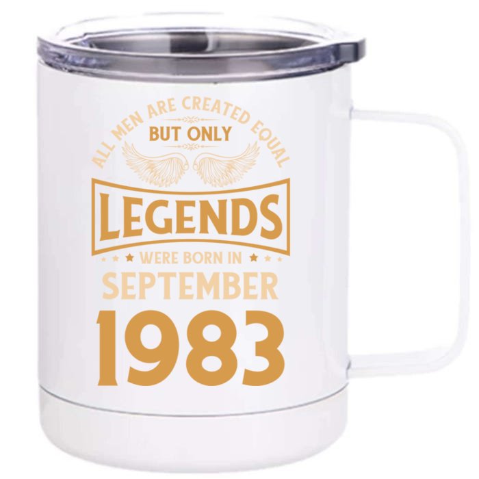 40 Birthday Legends Were Born In September 1983 Gift Front & Back 12oz Stainless Steel Tumbler Cup