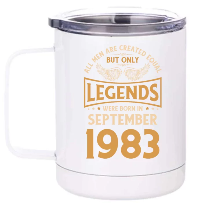 40 Birthday Legends Were Born In September 1983 Gift Front & Back 12oz Stainless Steel Tumbler Cup