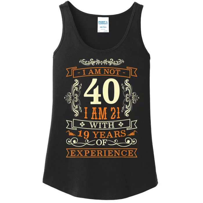 40th Birthday Man Woman 40 Year Old Gift Ladies Essential Tank