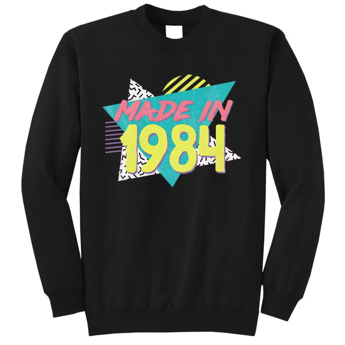 40th Birthday Made In 1984 Vintage Birthday Tall Sweatshirt