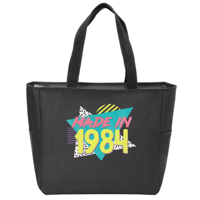 40th Birthday Made In 1984 Vintage Birthday Zip Tote Bag