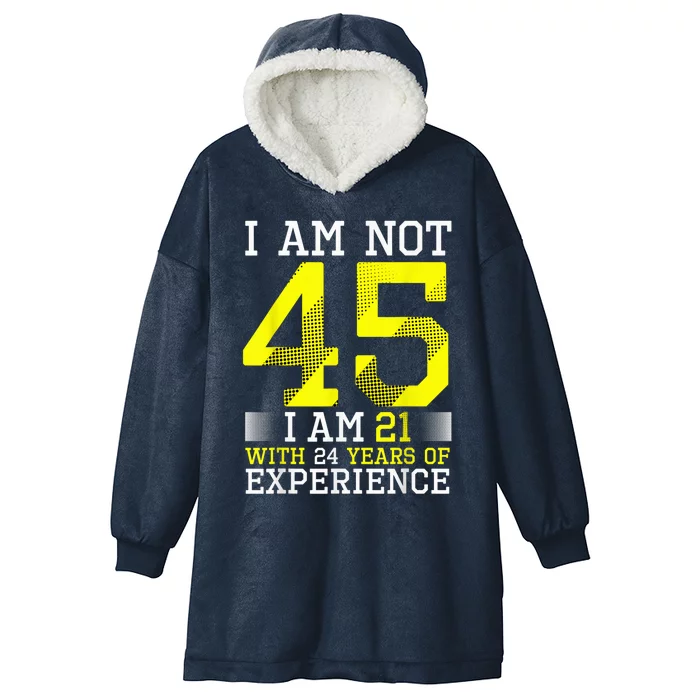 45th Birthday Man Woman 45 Year Old Gift Hooded Wearable Blanket