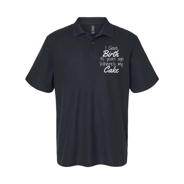 40th Birthday Mom Of 40 Year Old Son Daughter Birthday Softstyle Adult Sport Polo