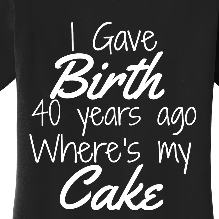 40th Birthday Mom Of 40 Year Old Son Daughter Birthday Women's T-Shirt