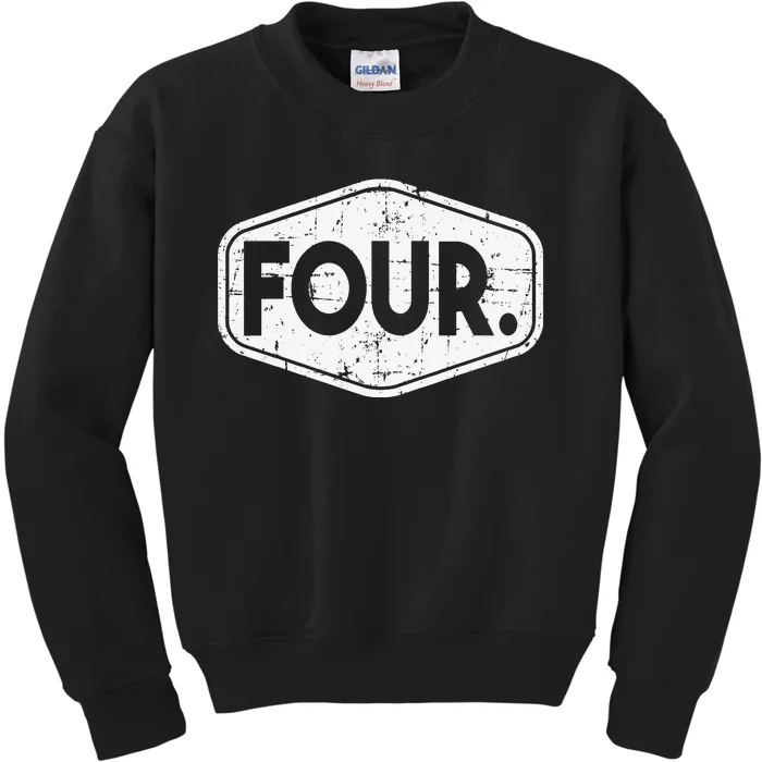 4th Birthday of 4 years old four Kids Sweatshirt