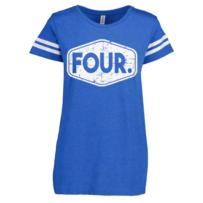 4th Birthday of 4 years old four Enza Ladies Jersey Football T-Shirt