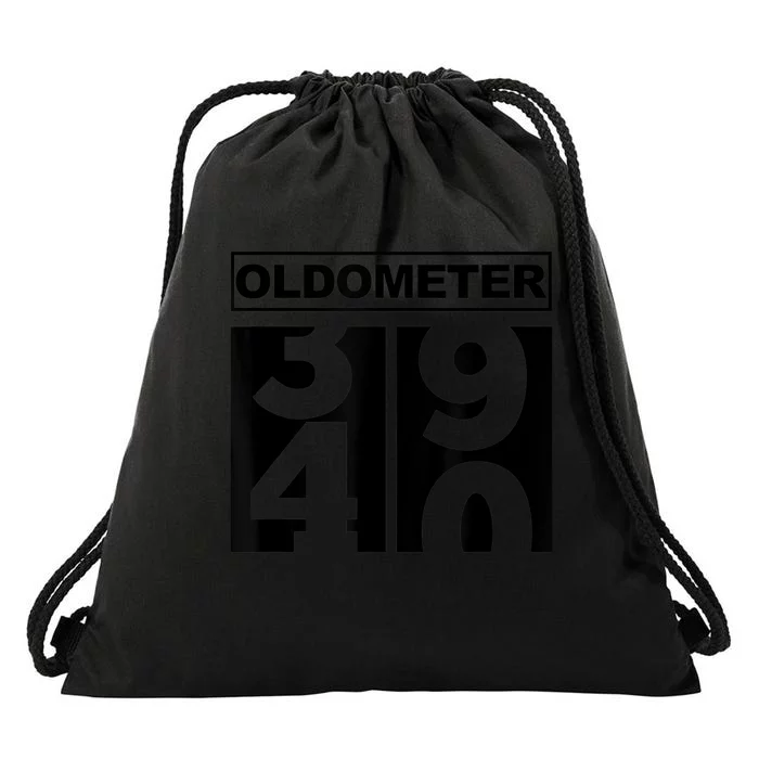 40th Birthday Oldometer 39-40 Drawstring Bag