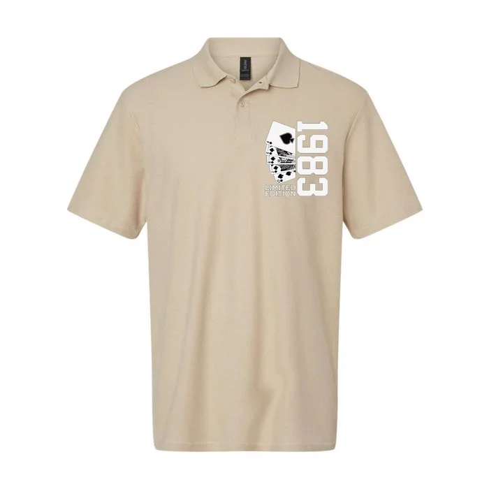 40th Birthday Poker Limited Edition 1983 Softstyle Adult Sport Polo