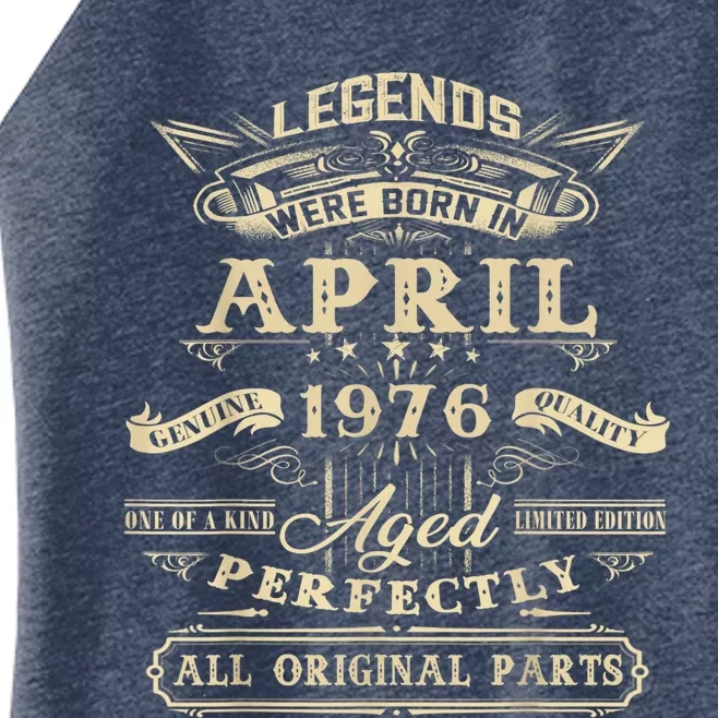 45th Birthday Present Gifts For Legends Born In April 1976 Women’s Perfect Tri Rocker Tank