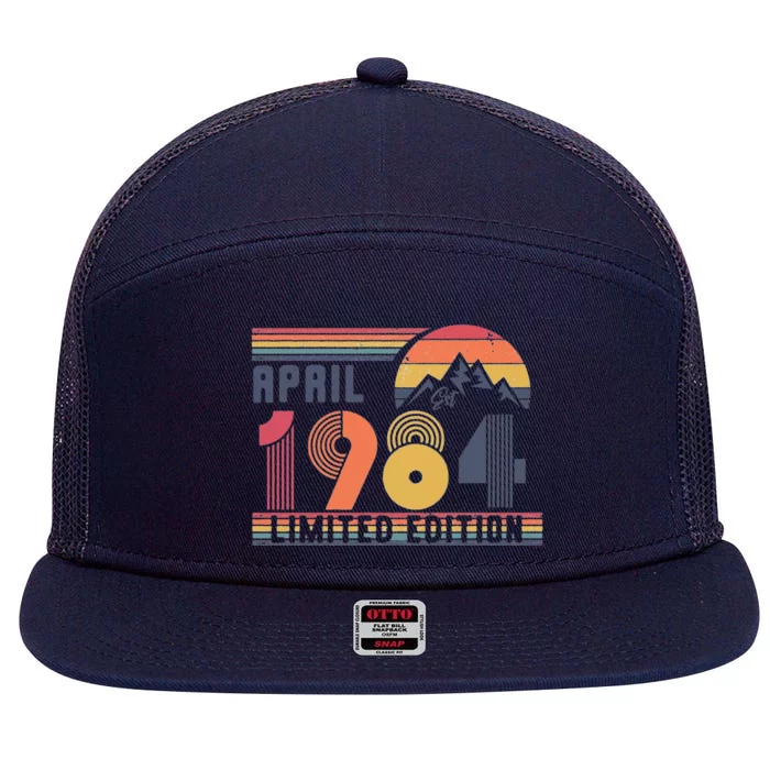 40th Birthday Retro 1984 Birthday 7 Panel Mesh Trucker Snapback Hat