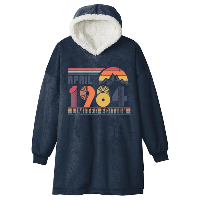 40th Birthday Retro 1984 Birthday Hooded Wearable Blanket