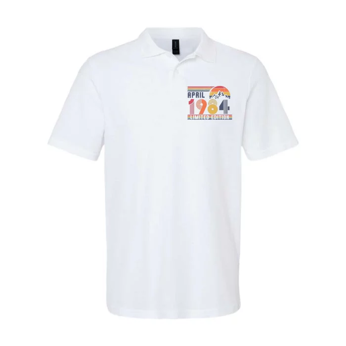 40th Birthday Retro 1984 Birthday Softstyle Adult Sport Polo