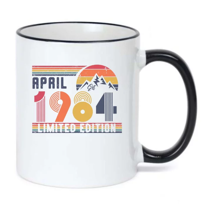 40th Birthday Retro April 1984 Birthday Black Color Changing Mug