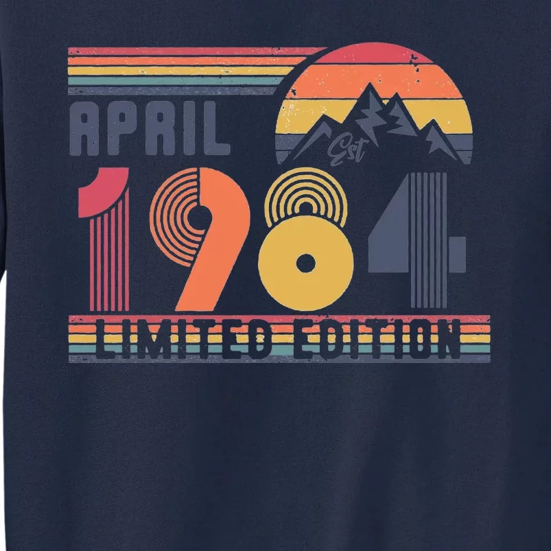 40th Birthday Retro April 1984 Birthday Tall Sweatshirt