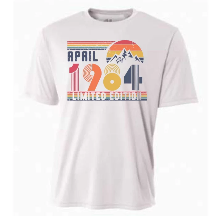 40th Birthday Retro April 1984 Birthday Cooling Performance Crew T-Shirt