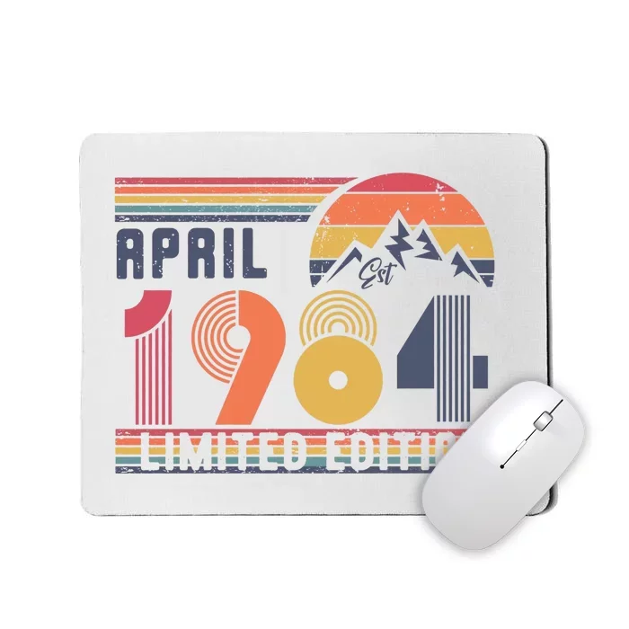 40th Birthday Retro April 1984 Birthday Mousepad