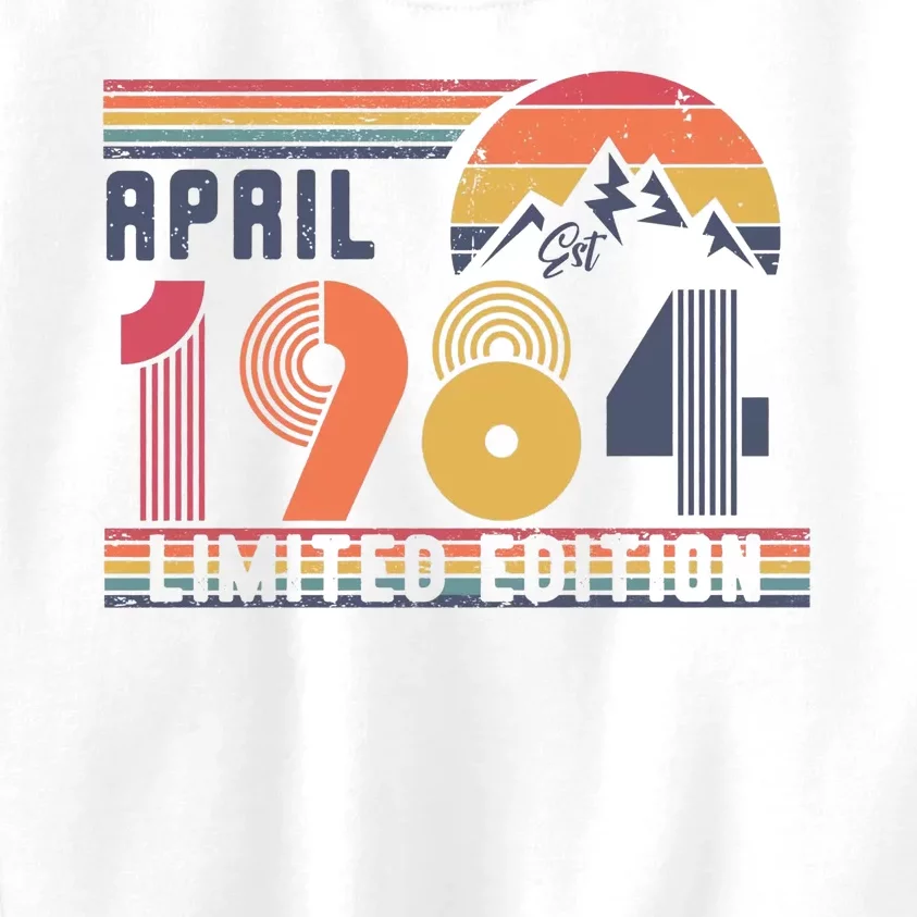 40th Birthday Retro April 1984 Birthday Kids Sweatshirt