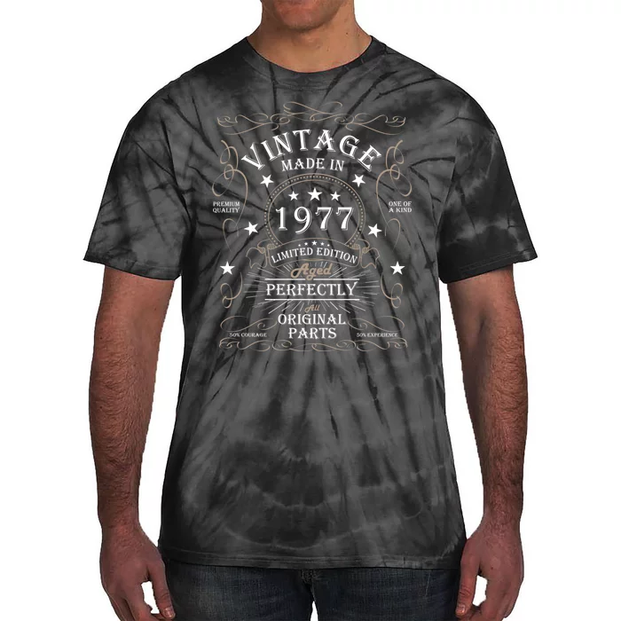 47th Birthday Retro Limited Edition Man Woman Vintage 1977 Tie-Dye T-Shirt