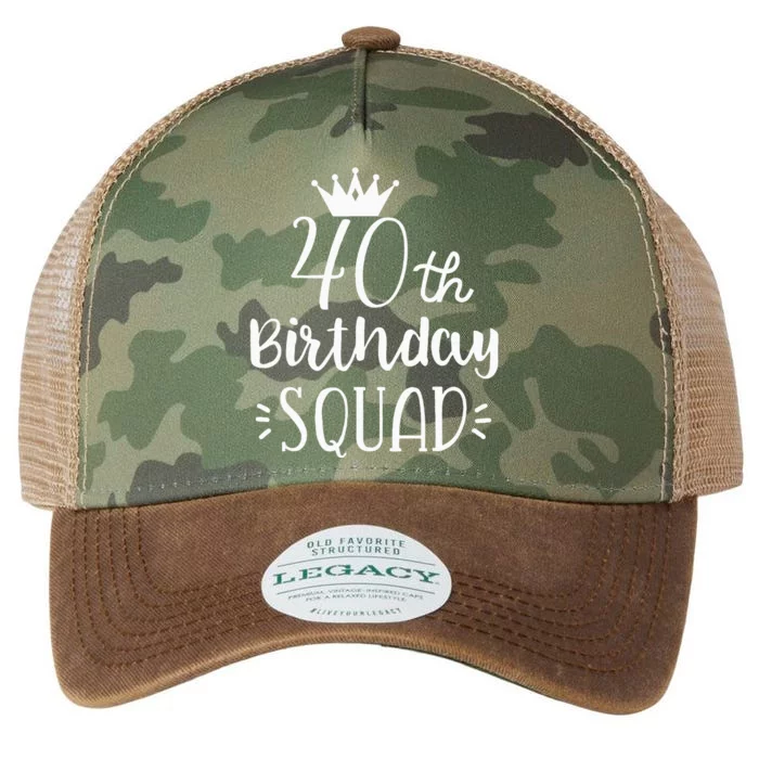 40 Birthday Squad 40th Birthday Group Legacy Tie Dye Trucker Hat