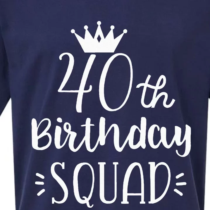 40 Birthday Squad 40th Birthday Group Sueded Cloud Jersey T-Shirt