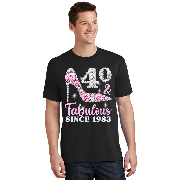 40th Birthday Shirts For Wo, 40 And Fabulous Since 1983 T-Shirt