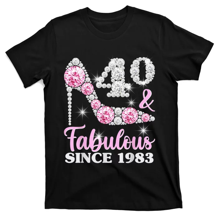 40th Birthday Shirts For Wo, 40 And Fabulous Since 1983 T-Shirt