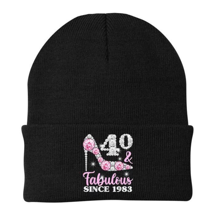 40th Birthday Shirts For Wo, 40 And Fabulous Since 1983 Knit Cap Winter Beanie