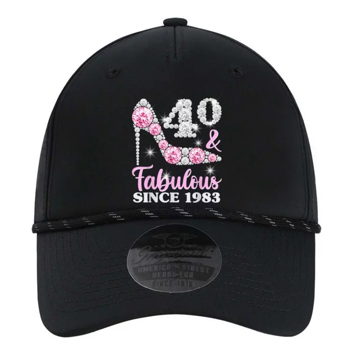 40th Birthday Shirts For Wo, 40 And Fabulous Since 1983 Performance The Dyno Cap