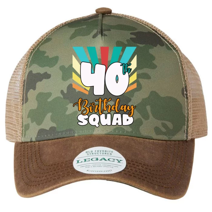 40th Birthday Squad 40 Years Old Legacy Tie Dye Trucker Hat