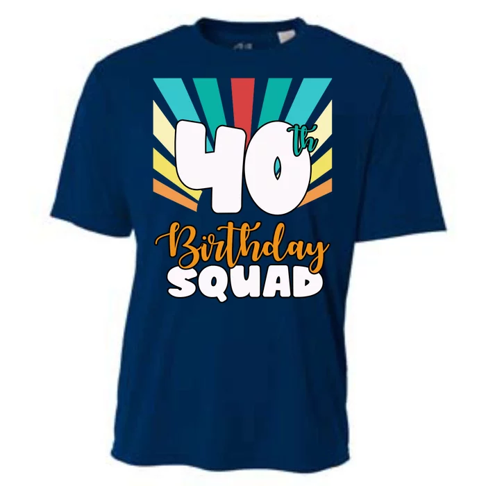 40th Birthday Squad 40 Years Old Cooling Performance Crew T-Shirt